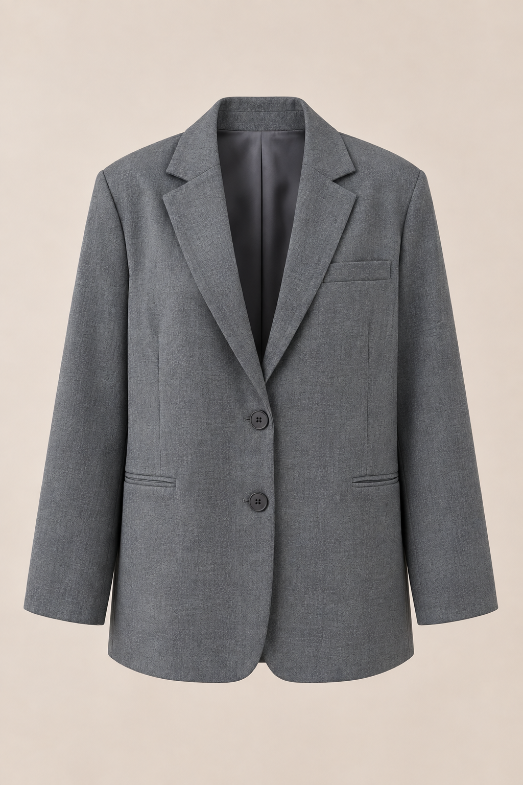 Kadın Acı Kahve Kruvaze Yaka Çift Düğmeli Blazer Ceket