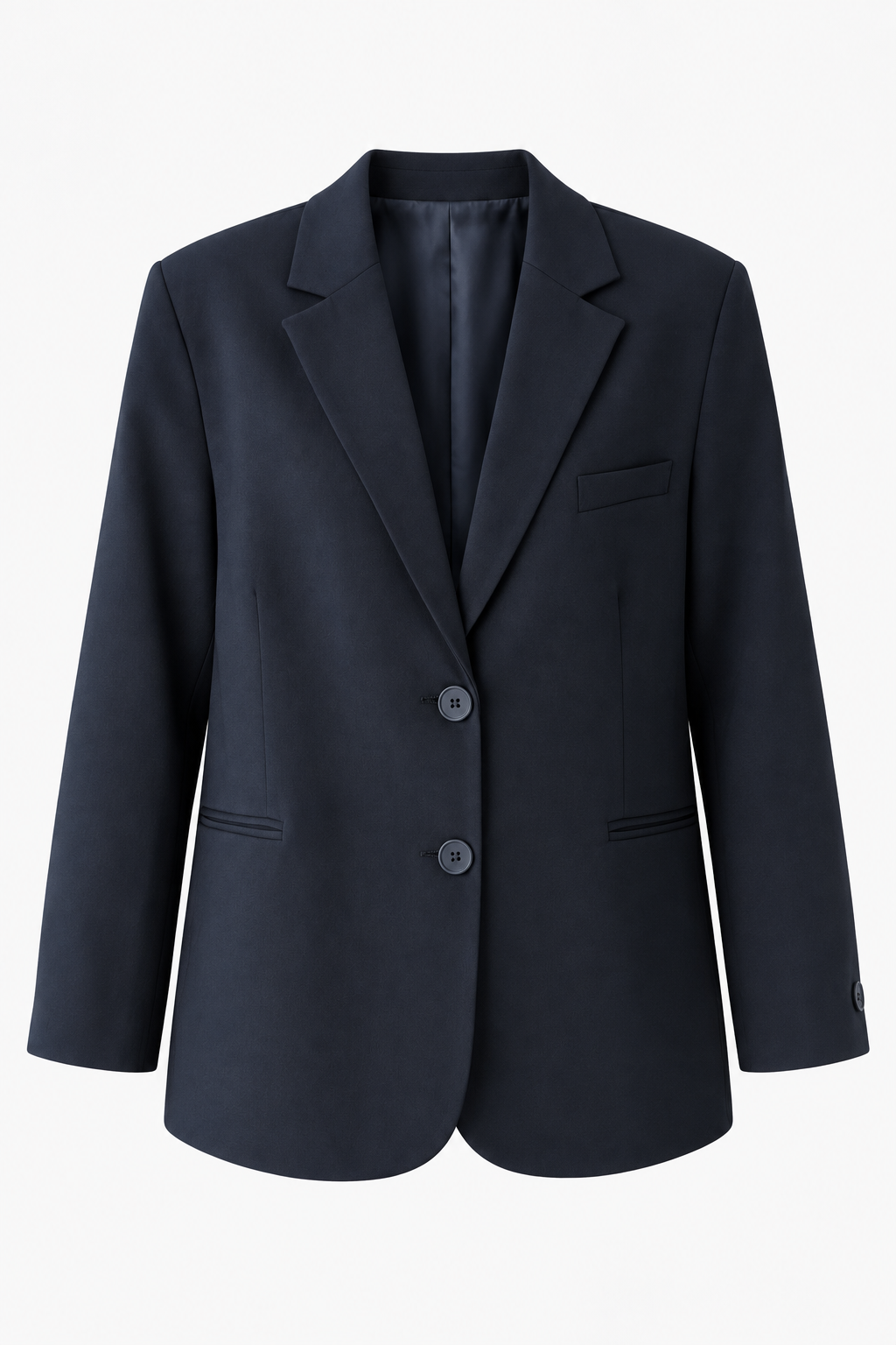 Kadın Acı Kahve Kruvaze Yaka Çift Düğmeli Blazer Ceket