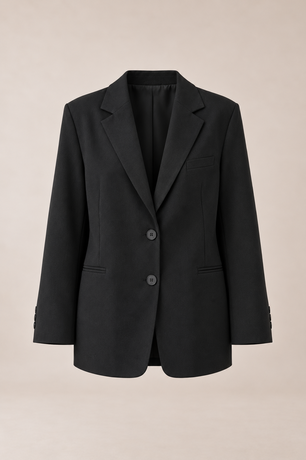 Kadın Acı Kahve Kruvaze Yaka Çift Düğmeli Blazer Ceket