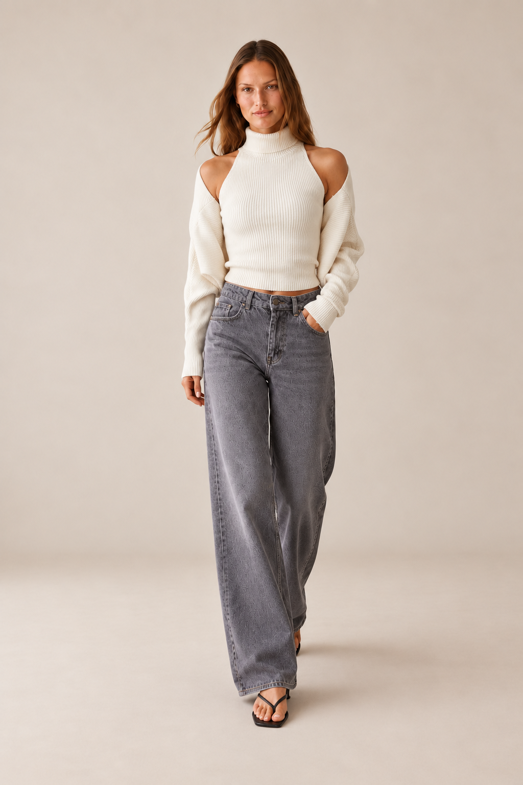 Balıkçı Yaka Bluz Hırka Takım
