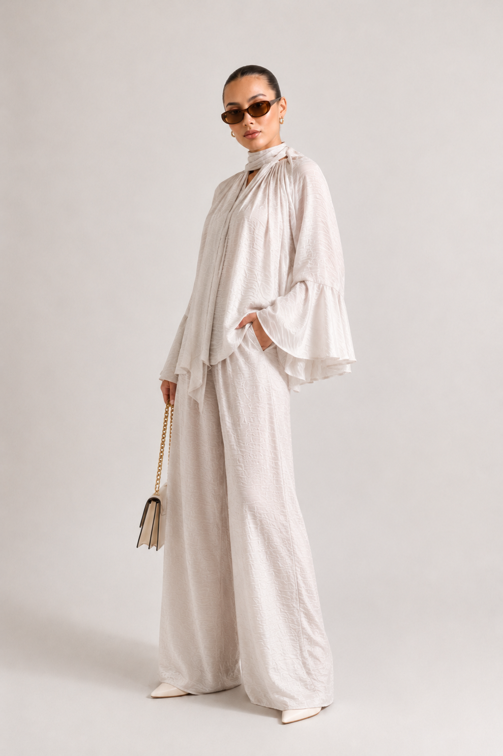 Kadın Taş Rengi İspanyol Kol Takım