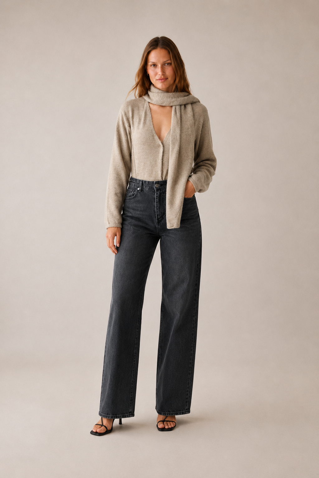 Bordo V Yaka Şal Detaylı Oversize Hırka