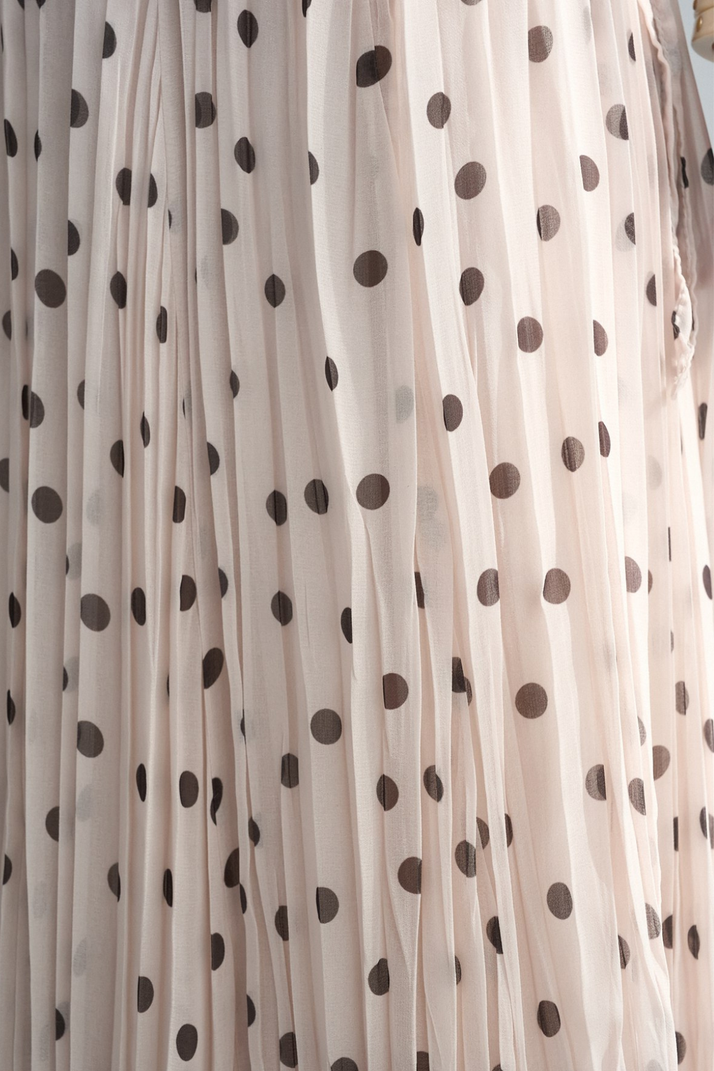 Kadın Puantiye Desenli Asimetrik Kesim Etek