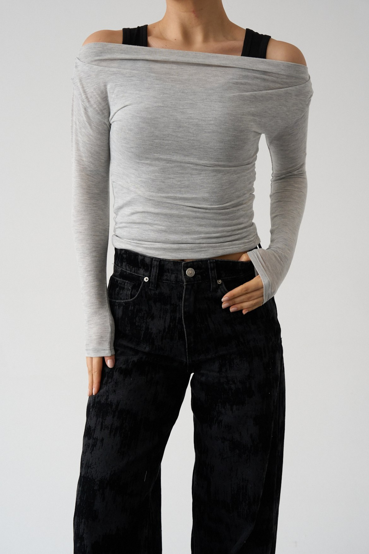 Kadın Çift Katman Askılı Bluz