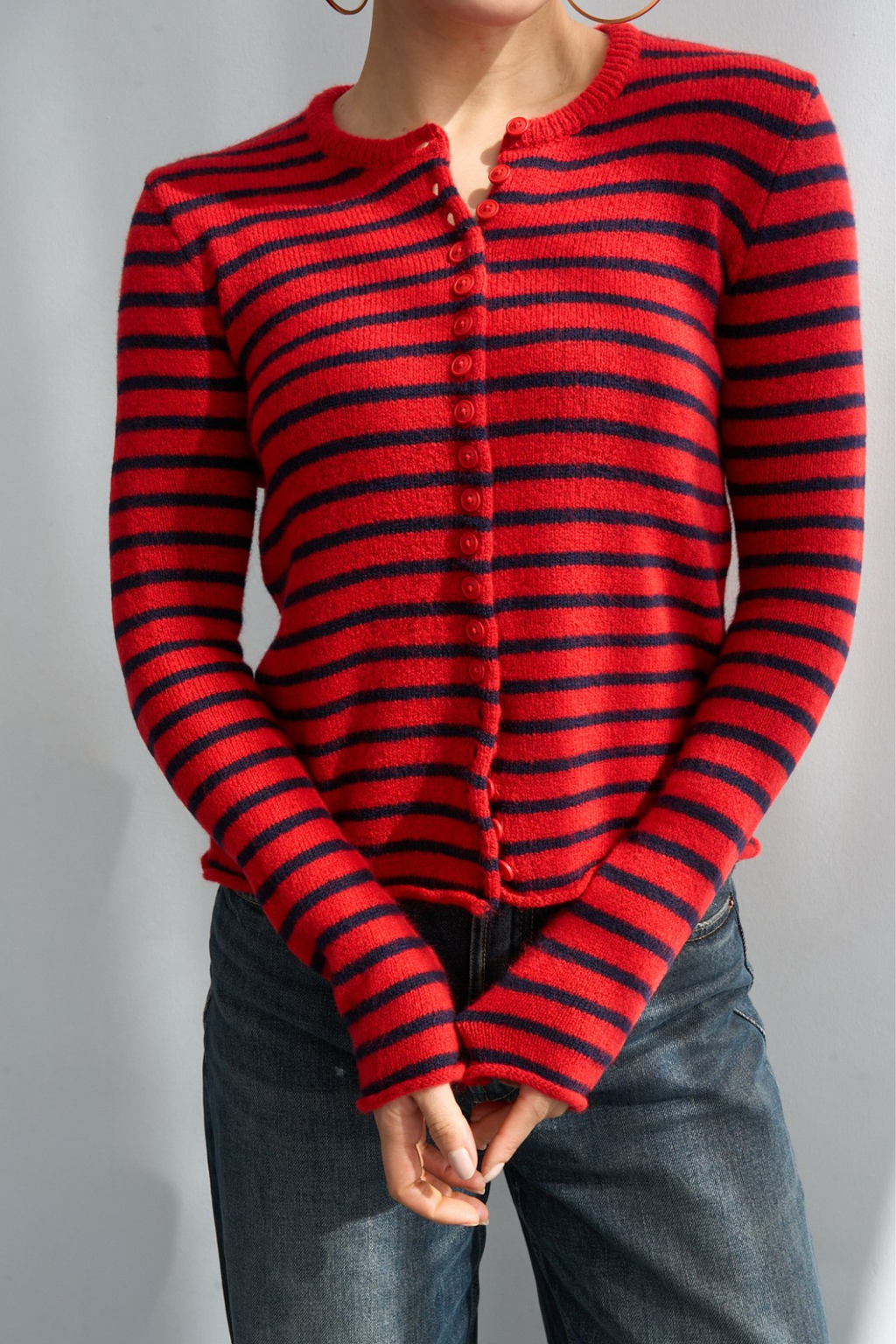 Kadın Bisiklet Yaka Düğmeli Mevsimlik Basic Hırka