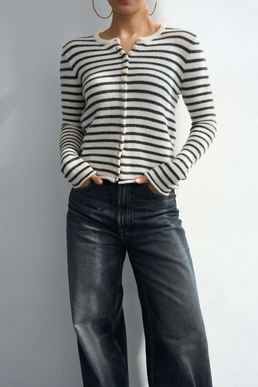 Kadın Bisiklet Yaka Düğmeli Mevsimlik Basic Hırka