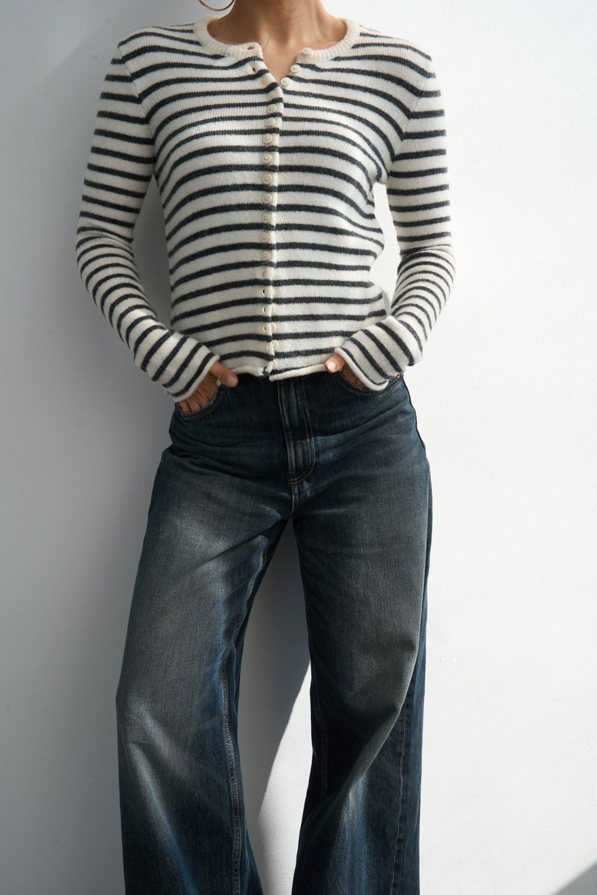 Kadın Bisiklet Yaka Düğmeli Mevsimlik Basic Hırka