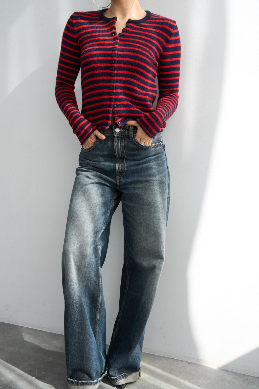 Kadın Bisiklet Yaka Düğmeli Mevsimlik Basic Hırka