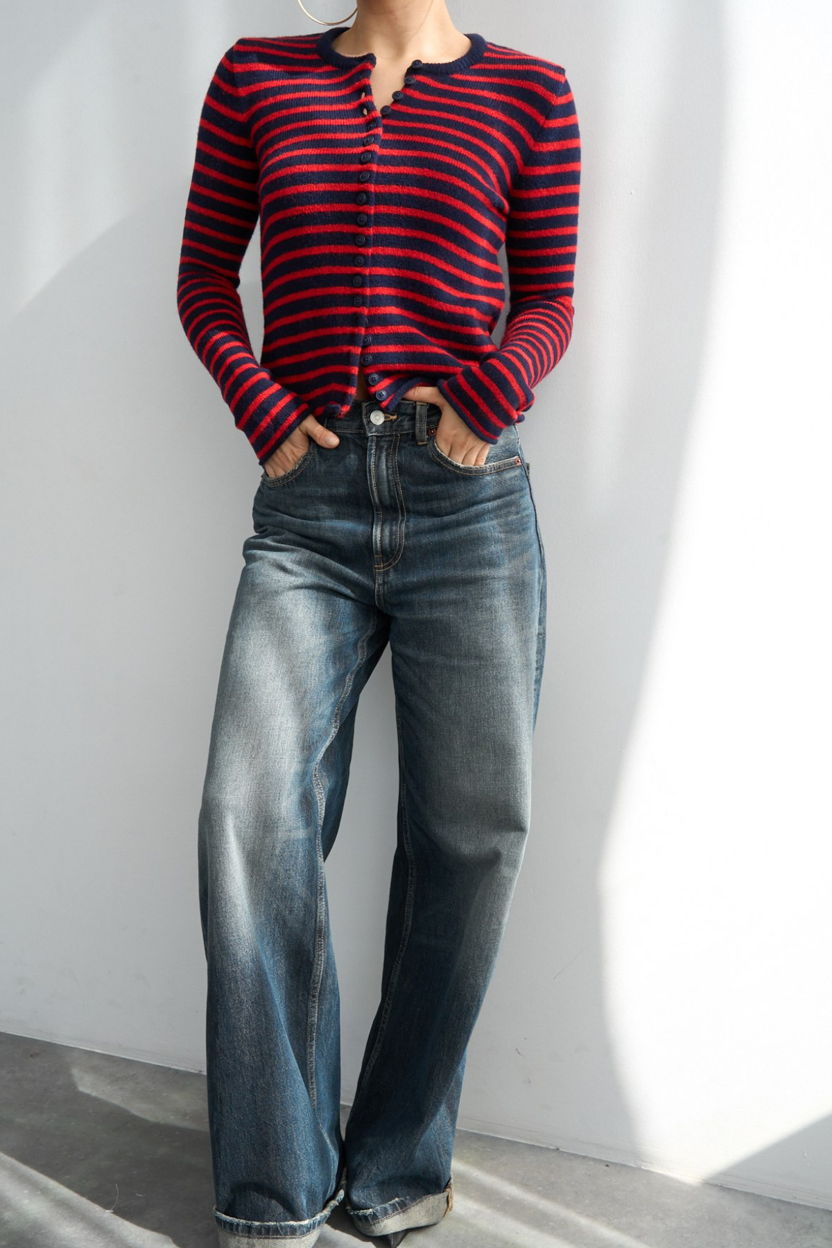 Kadın Bisiklet Yaka Düğmeli Mevsimlik Basic Hırka