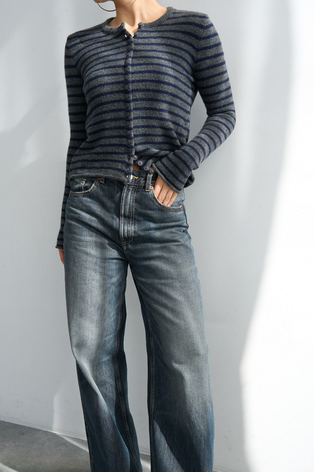 Kadın Bisiklet Yaka Düğmeli Mevsimlik Basic Hırka