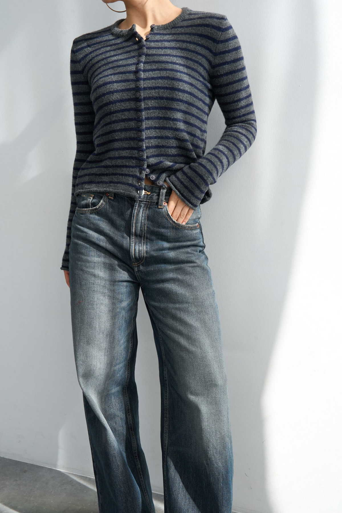 Kadın Bisiklet Yaka Düğmeli Mevsimlik Basic Hırka