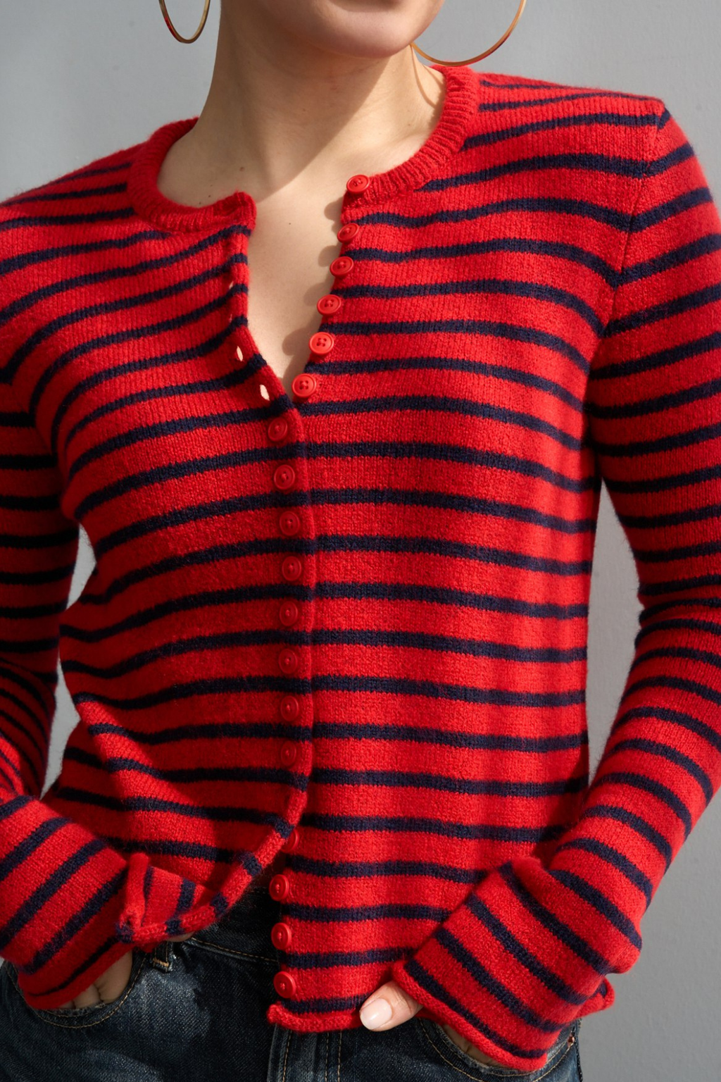 Kadın Bisiklet Yaka Düğmeli Mevsimlik Basic Hırka