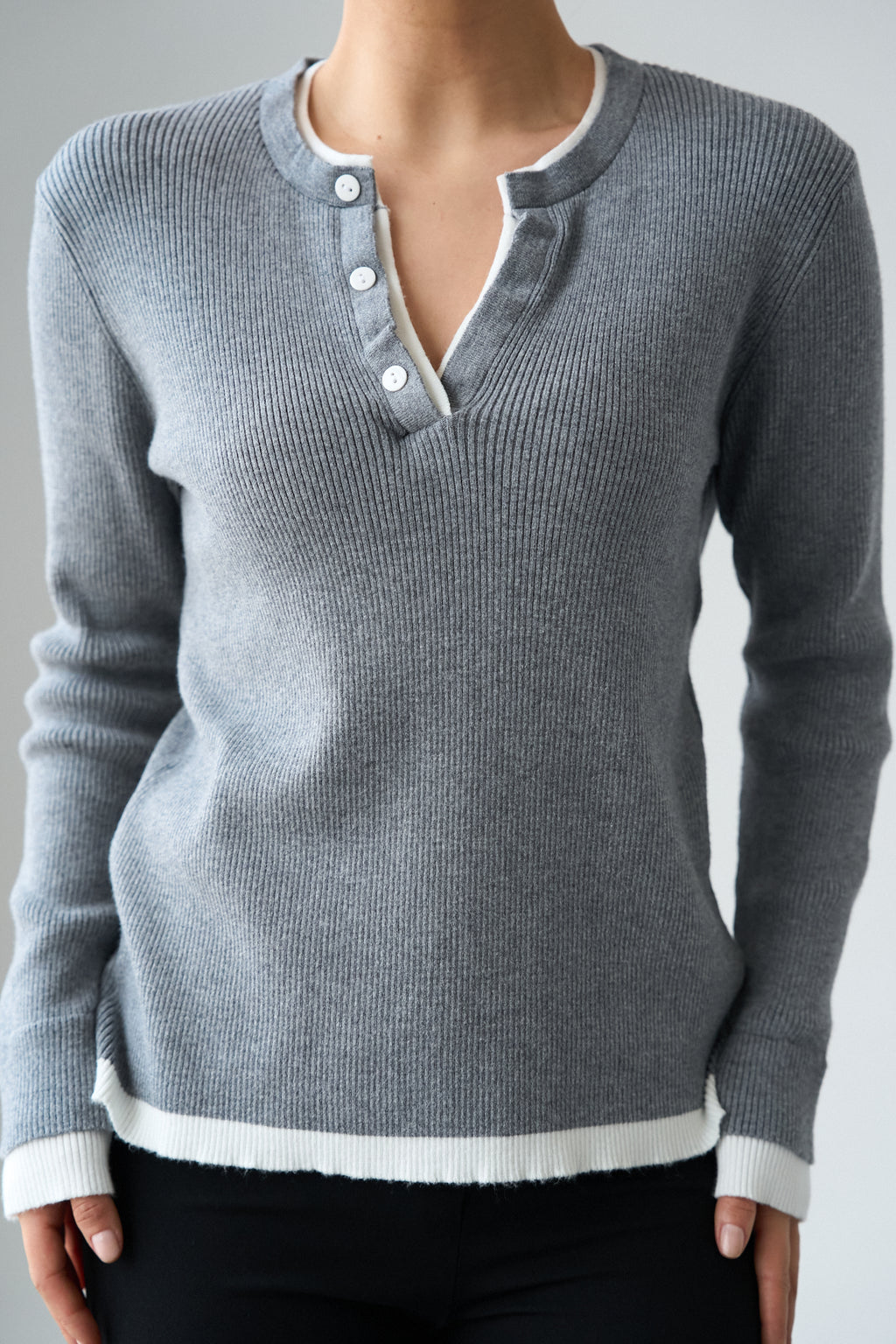 Kadın 2 Patlı Düğmeli Kazak