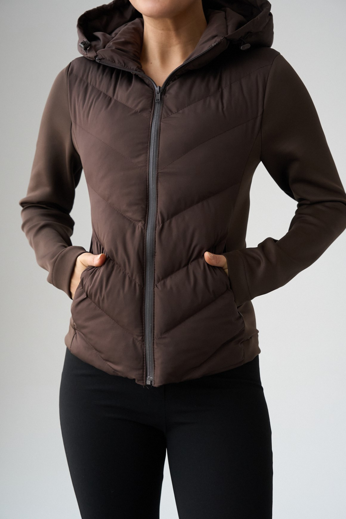 Kadın Kapüşonlu Şişme Mont