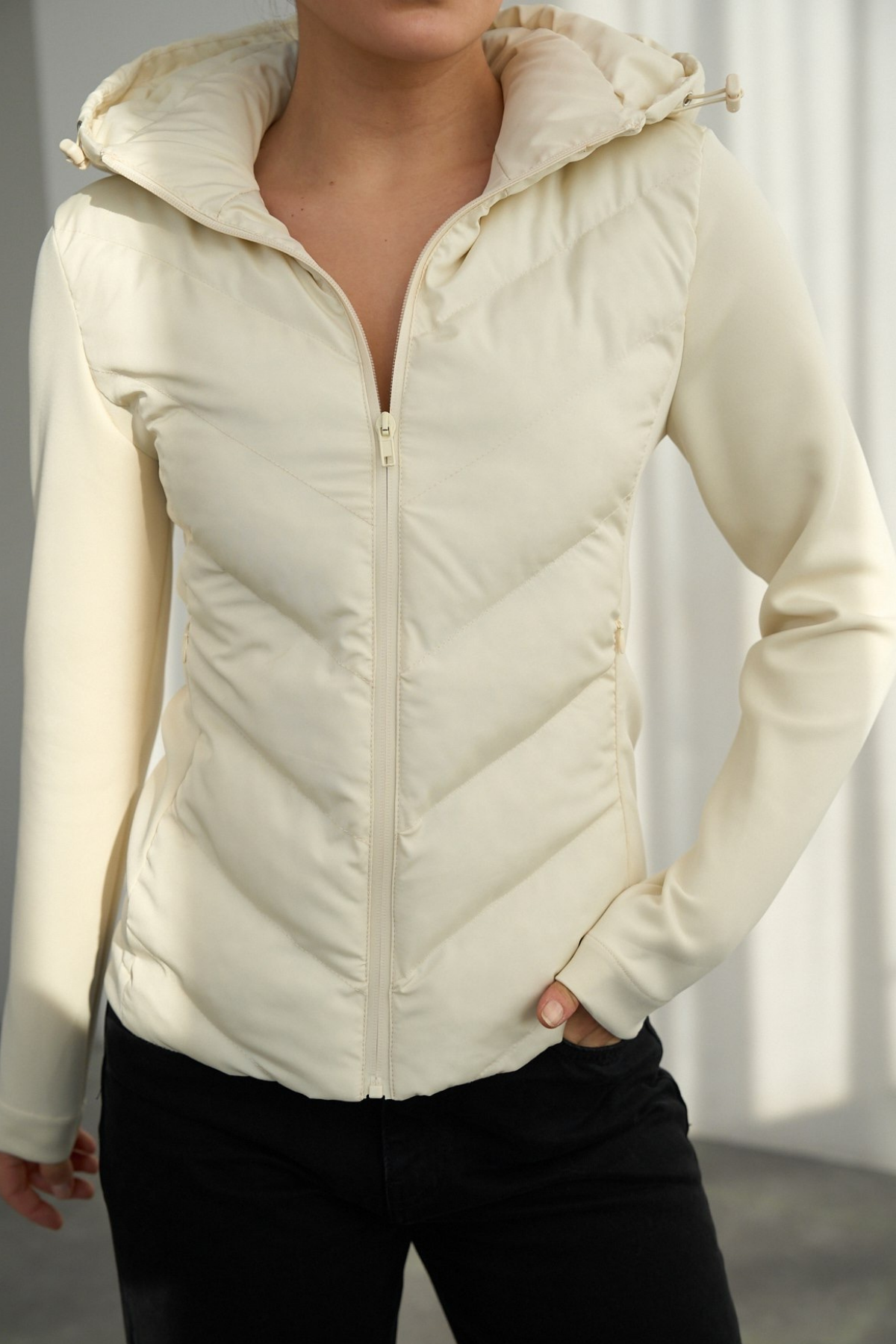 Kadın Kapüşonlu Şişme Mont