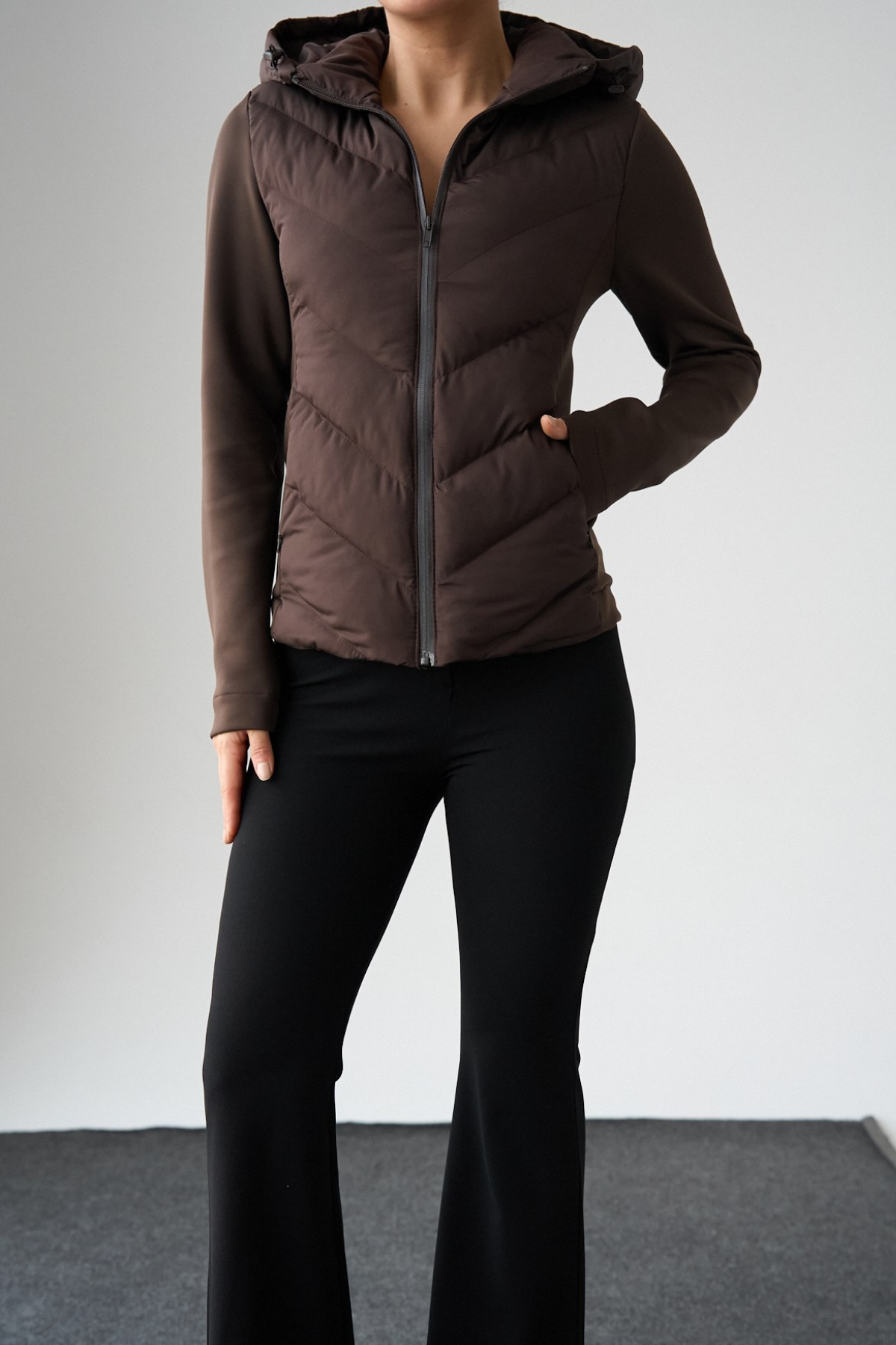 Kadın Kapüşonlu Şişme Mont