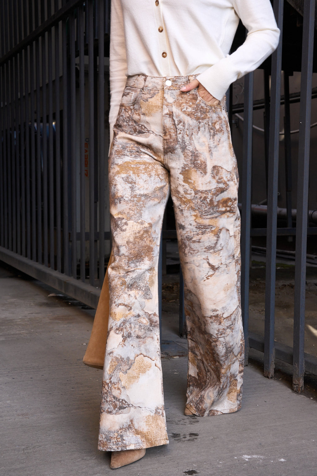 Kadın Desenli Baggy Pantolon