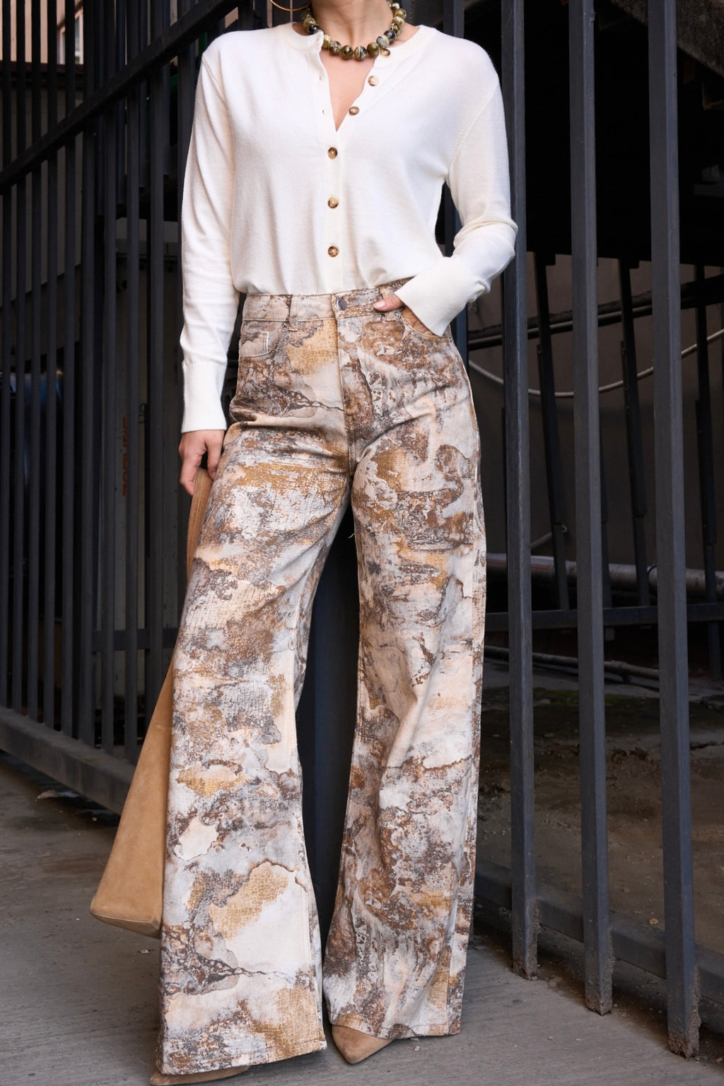 Kadın Desenli Baggy Pantolon