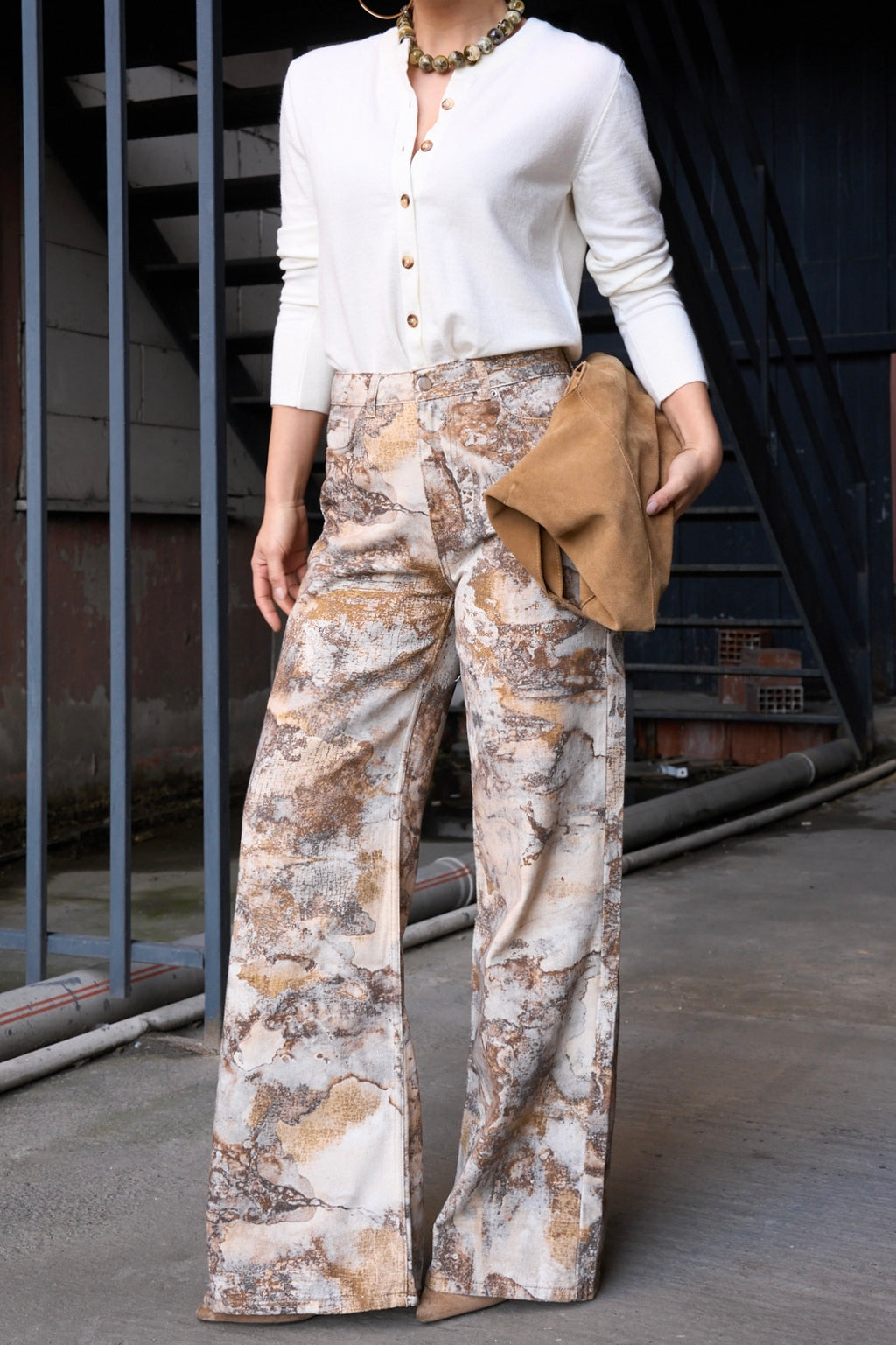 Kadın Bisiklet Yaka Düğmeli Yünlü Basic Hırka