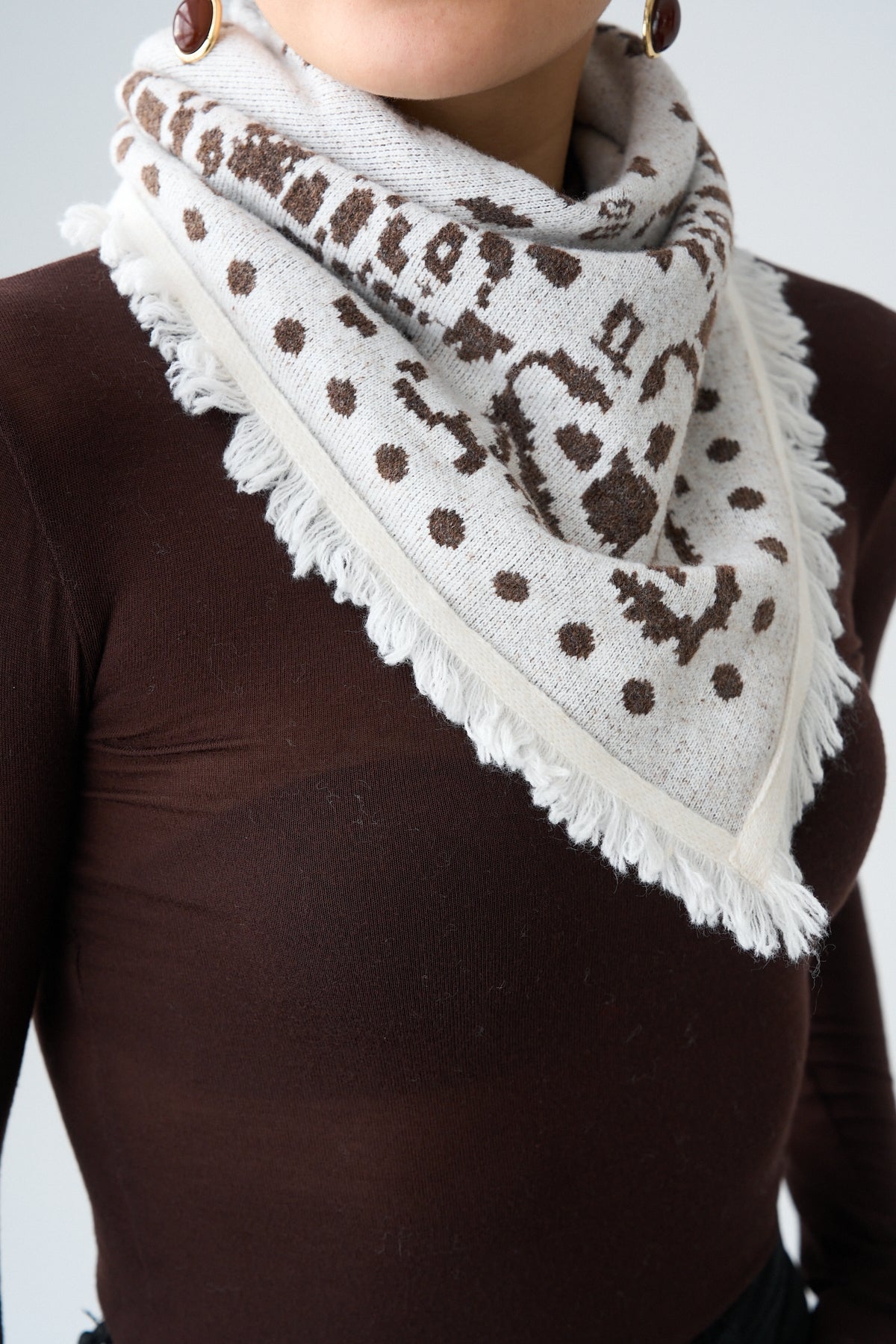 Kadın Şal Desenli Püsküllü Bandana