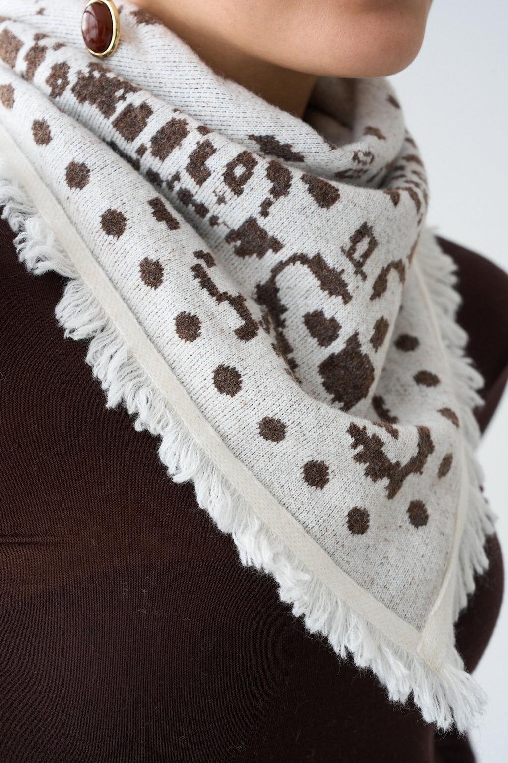 Kadın Şal Desenli Püsküllü Bandana