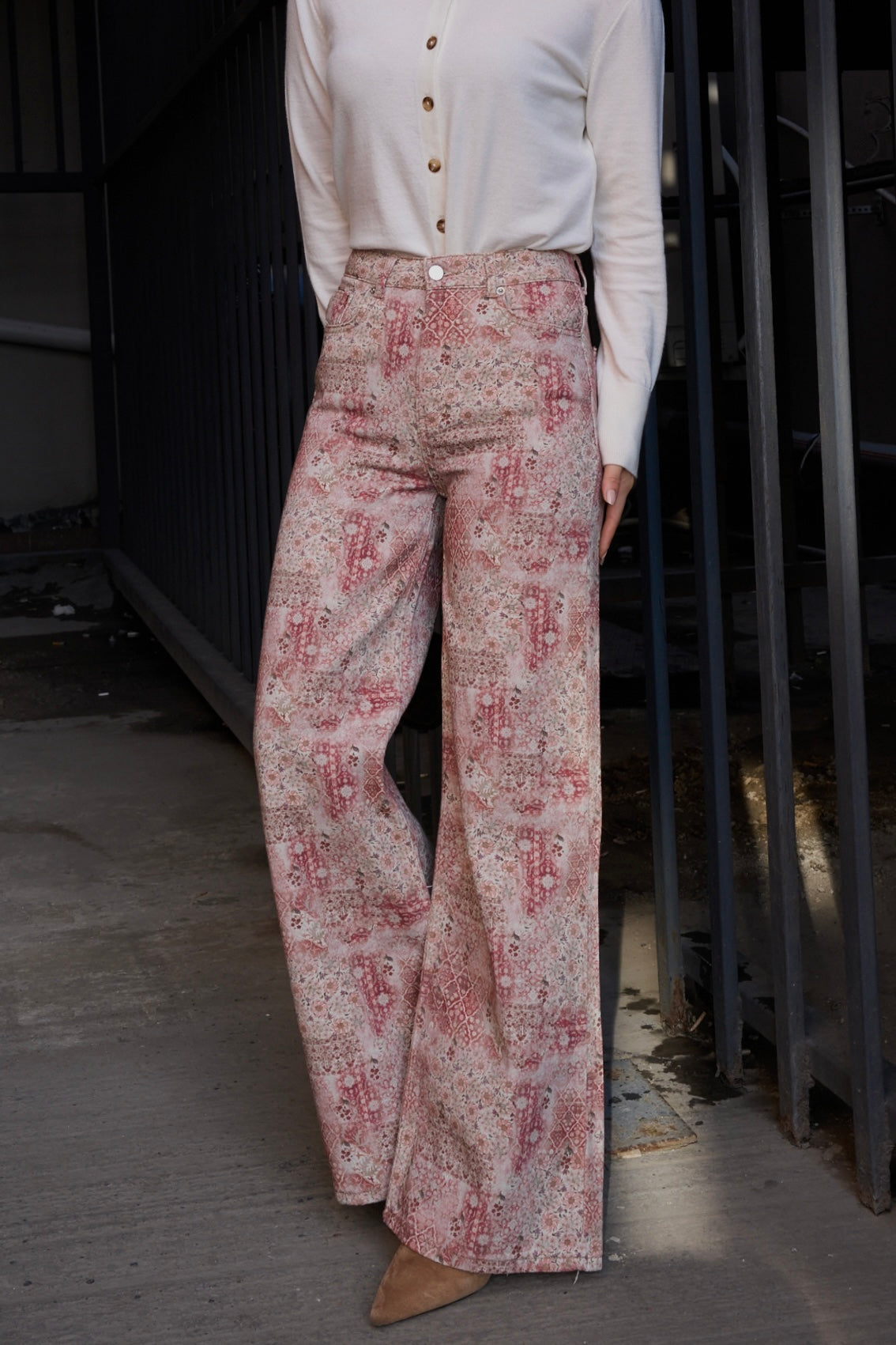 Kadın Desenli Baggy Pantolon