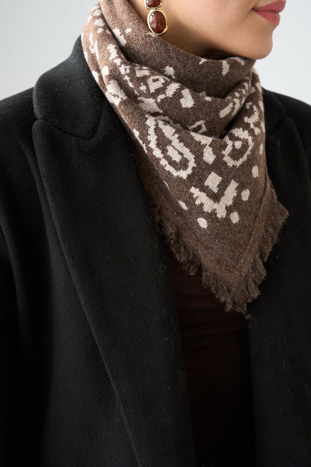 Kadın Şal Desenli Püsküllü Bandana