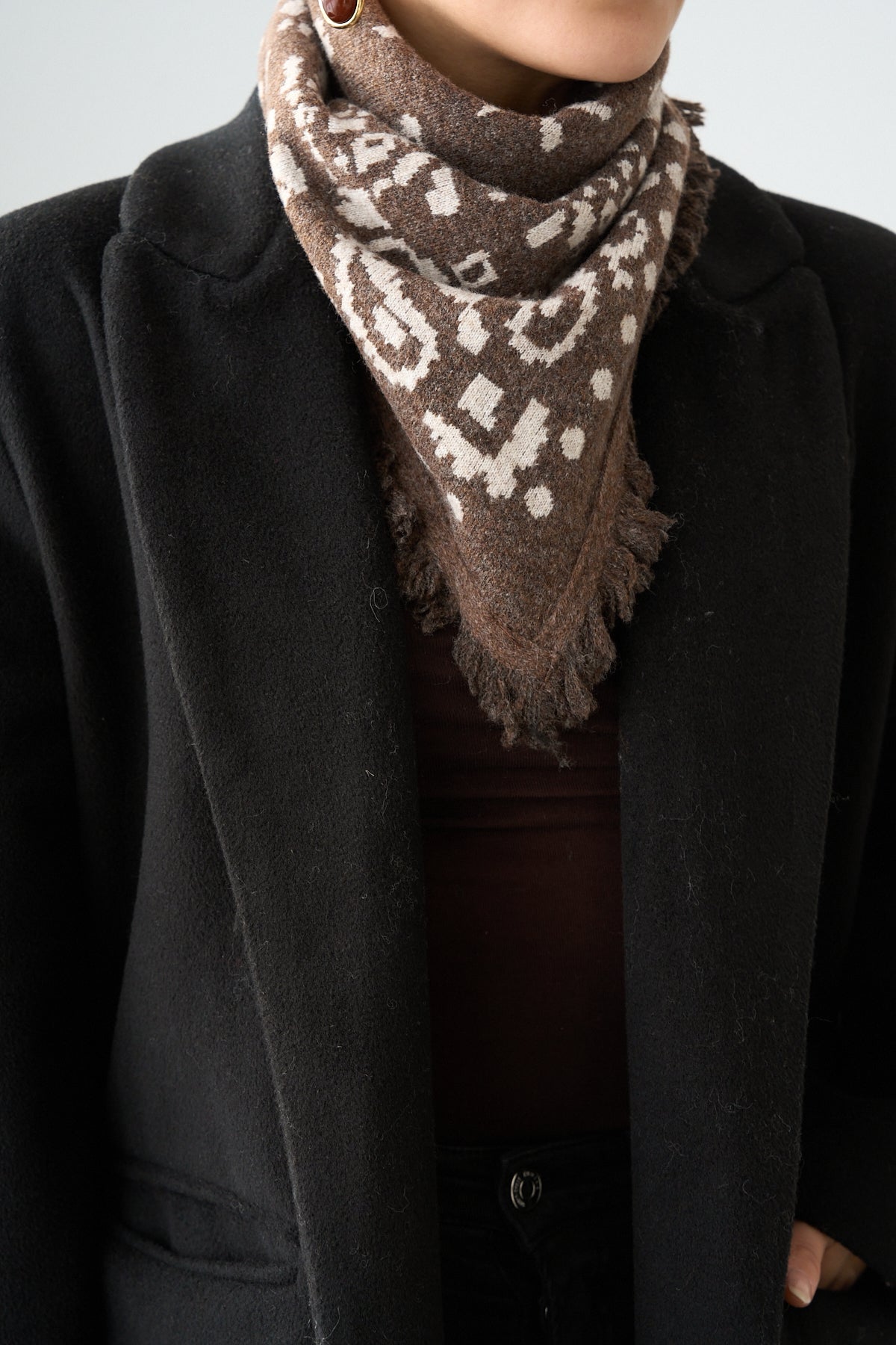 Kadın Şal Desenli Püsküllü Bandana