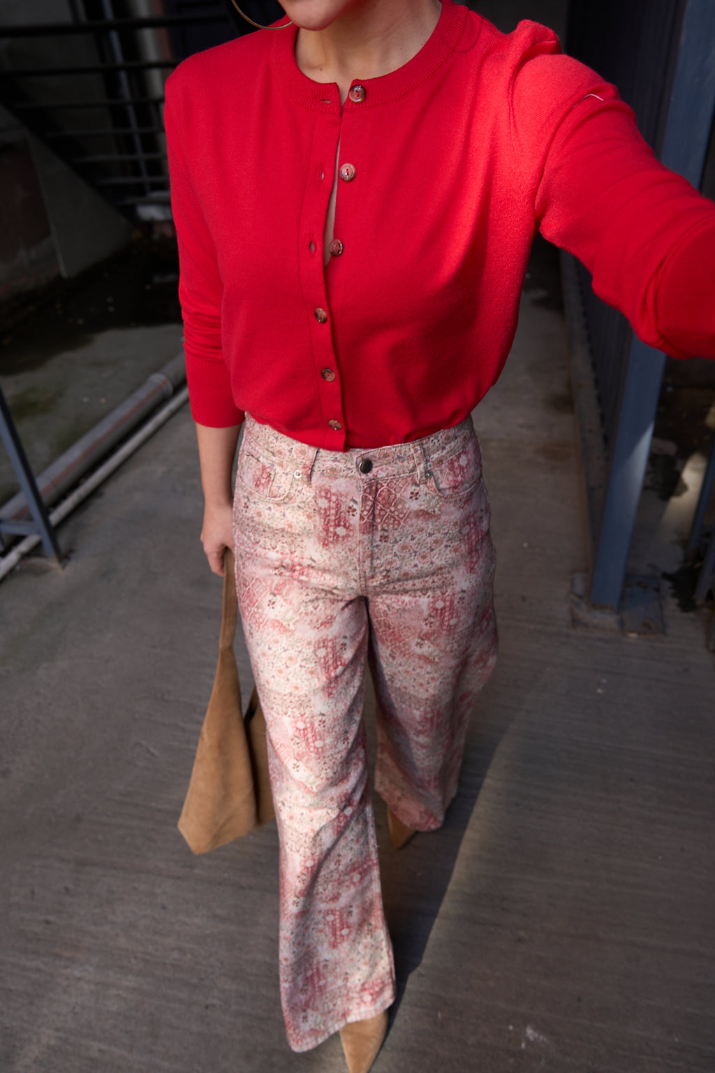 Kadın Bisiklet Yaka Düğmeli Yünlü Basic Hırka