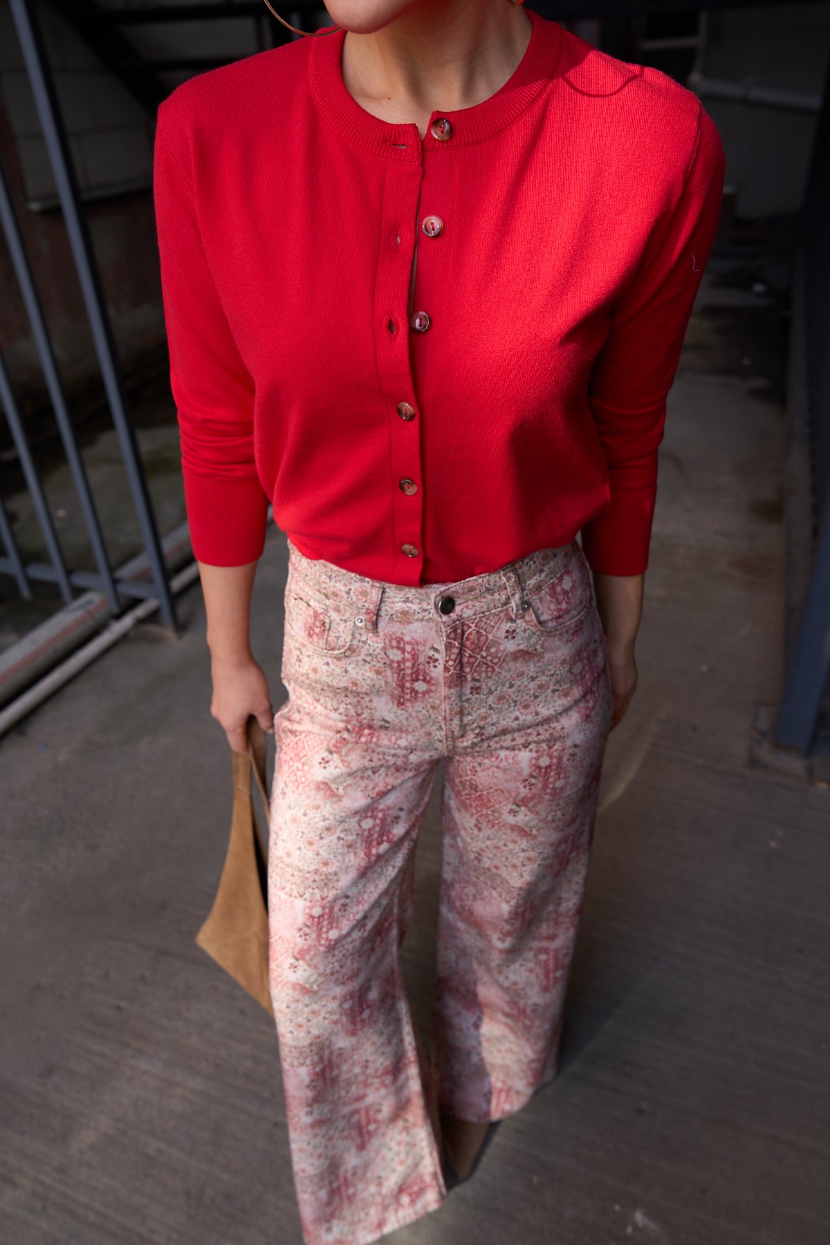 Kadın Bisiklet Yaka Düğmeli Yünlü Basic Hırka