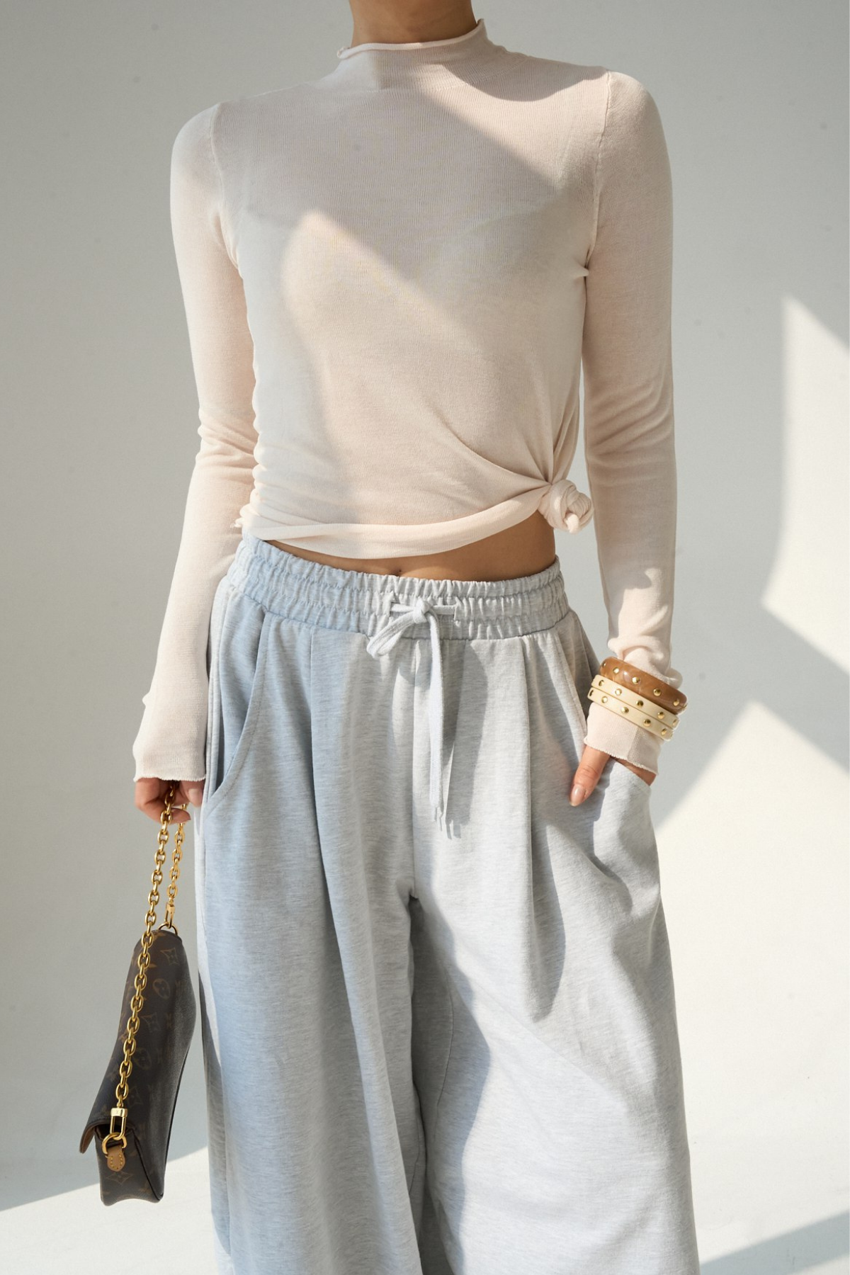 Kadon Taş Dik Yak Transparan Bluz