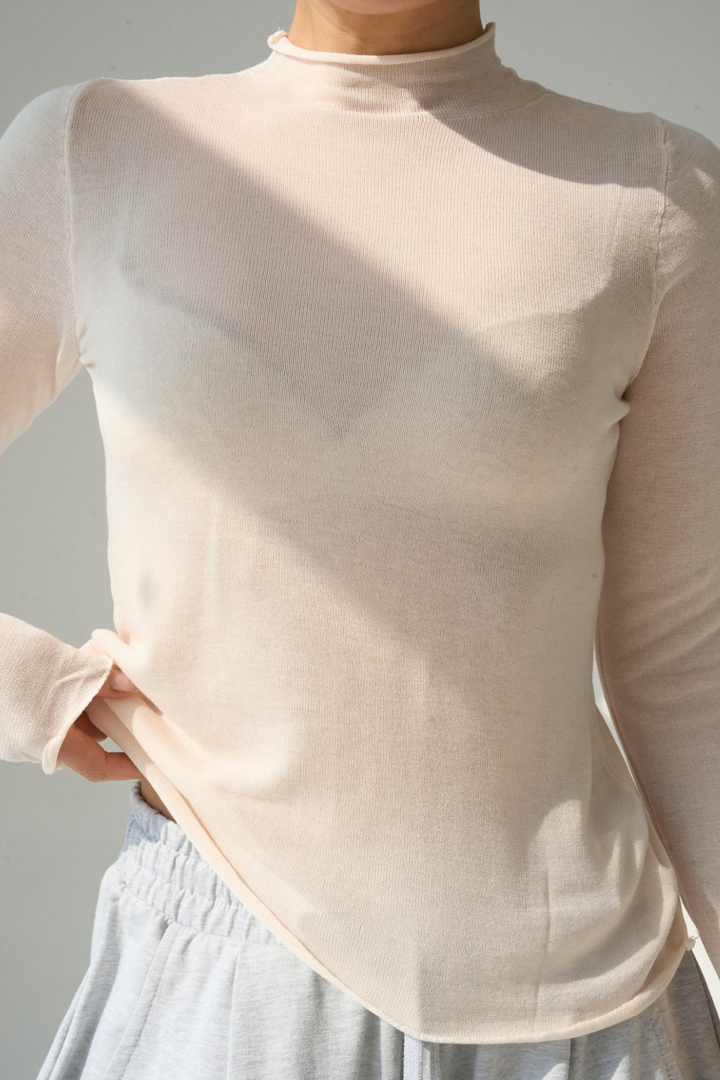 Kadon Taş Dik Yak Transparan Bluz